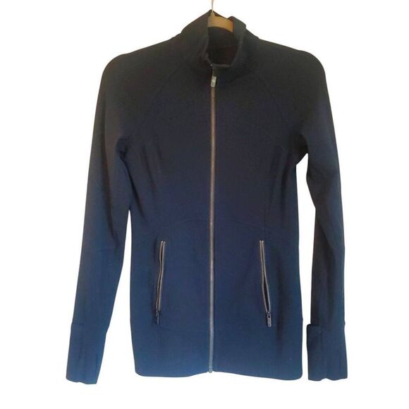 LULULEMON ATHLETICA Contour Jacket in Midnight Blue Size 6 - Picture 2 of 5